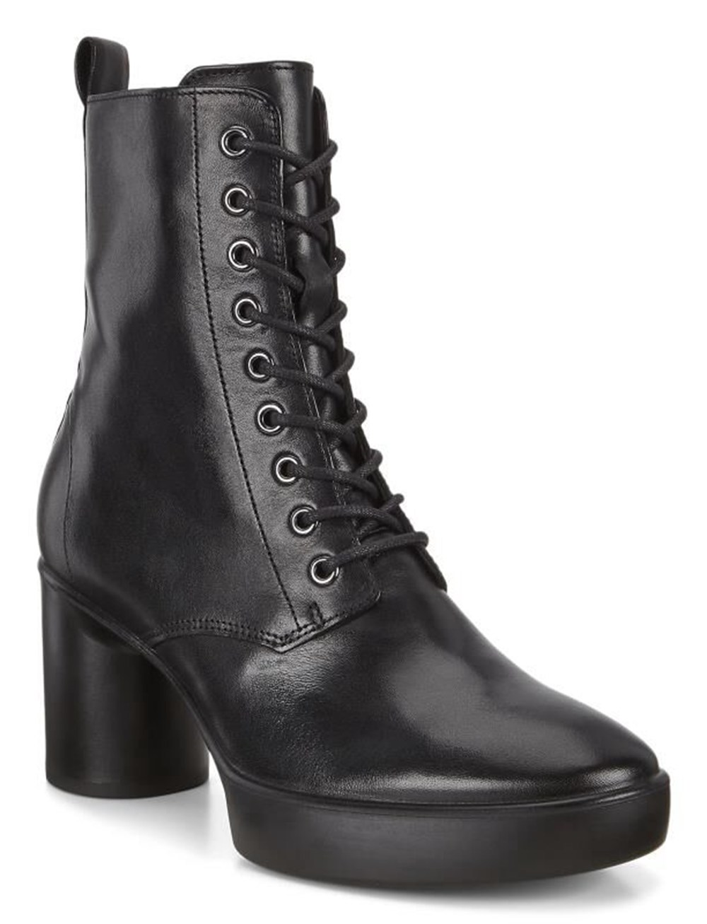 Womens Boots - ECCO Shape Sculpted Motion 55 Lace-Up - Black - 7365UTHCV